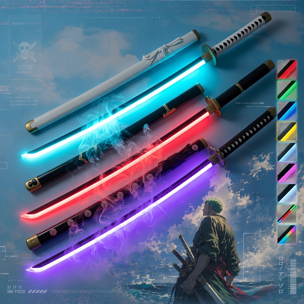 Cosplay Prop Katana - 40인치 원피스 로로노아 조로 카타나 애니메이션