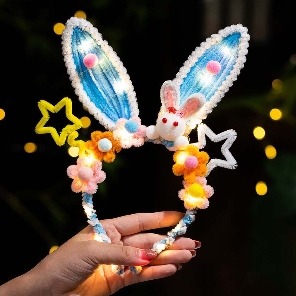 Easy Cosplay Prop - 수제 토끼 머리띠 야광 트위스트 스틱