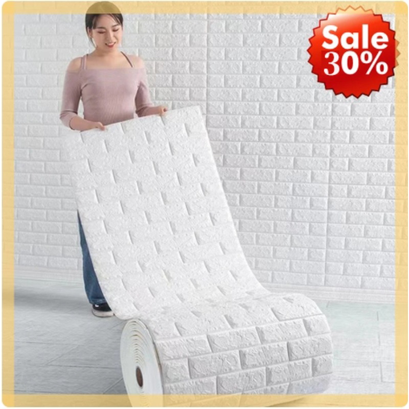 Craft Foam Roll - 3D 소프트 폼 벽돌 벽지 스티커