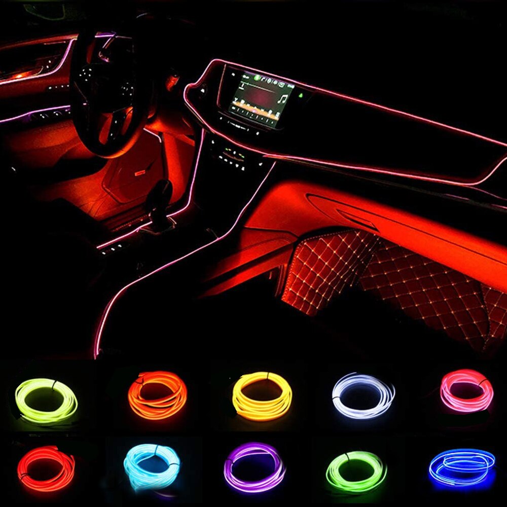 Led El Wire - 1M/3M/5M USB LED 주변 조명 자동차