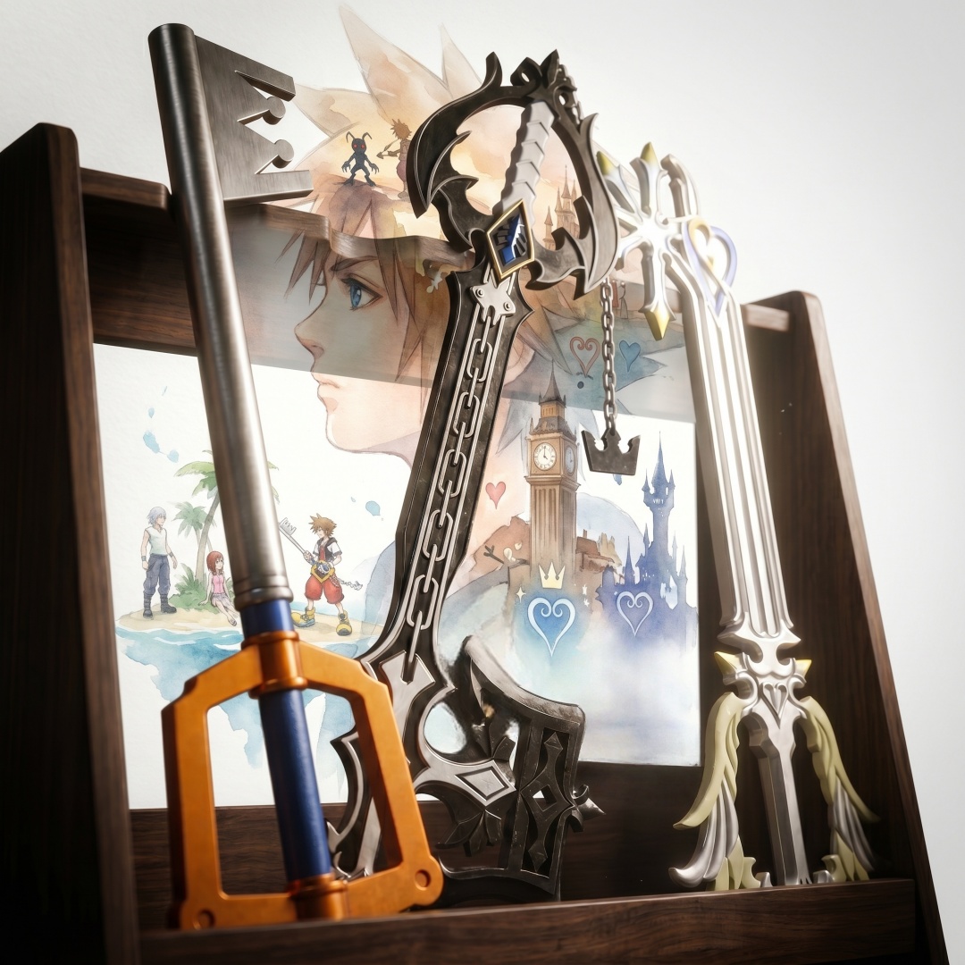 Keyblade Cosplay Prop - 33.8인치 킹덤 하츠 소라 키블레이드 카타나
