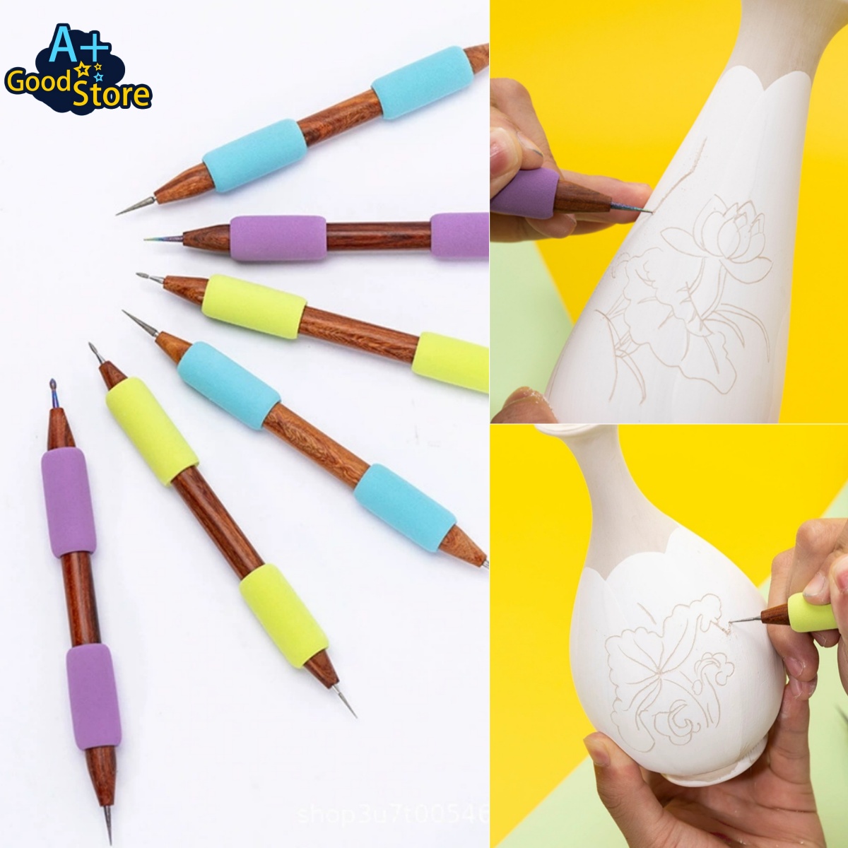 Foam Clay Sculpt - 이중 다이아몬드 팁 도자기 조각 도구