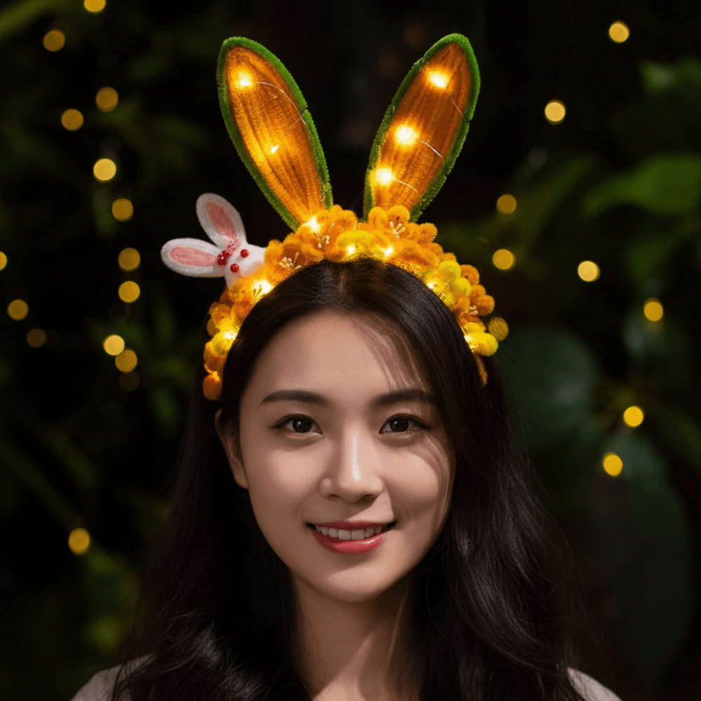 수제 토끼 머리띠 야광 트위스트 스틱 토끼털 머리띠 발 - Easy Cosplay Prop 리뷰 및 가격