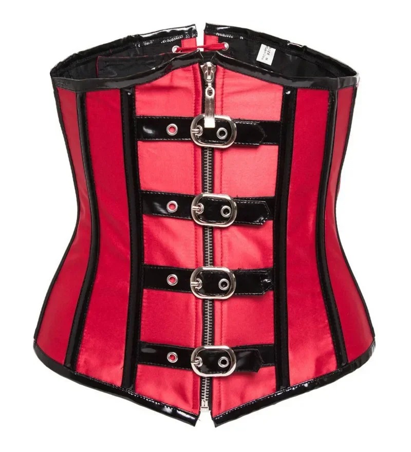 고딕 스팀펑크 언더버스트 코르셋 탑 블랙 레드 스파이럴 - Boning Corset Steel 리뷰 및 가격