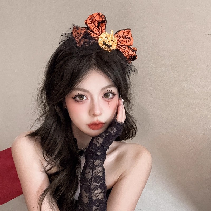 1pc 할로윈 호박 활 머리띠 오렌지 스파이더 웹 박쥐 - Cosplay Bat Prop 리뷰 및 가격