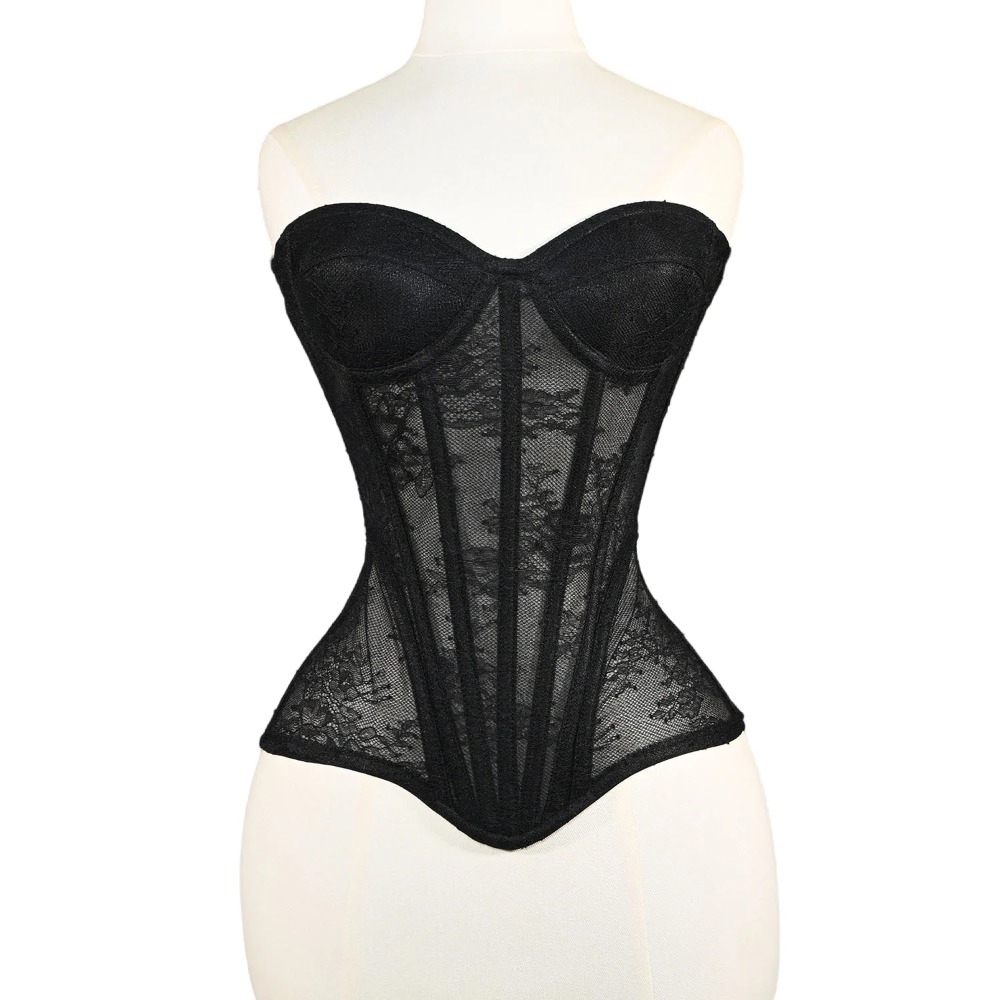 여성용 메쉬 코르셋 버스티어 오버버스트 컵 푸쉬업 브라 - Boning Corset Steel 리뷰 및 가격