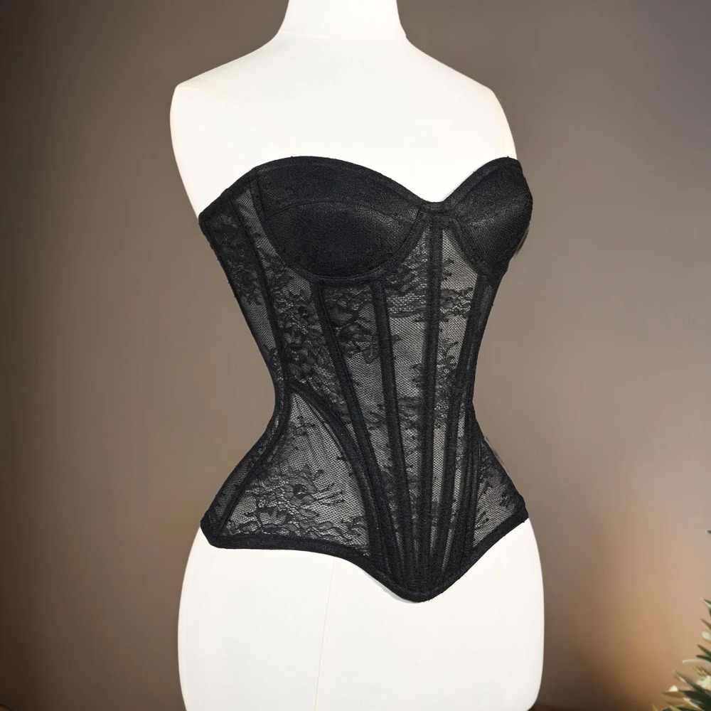 여성용 메쉬 코르셋 버스티어 오버버스트 컵 푸쉬업 브라 - Boning Corset Steel 리뷰 및 가격