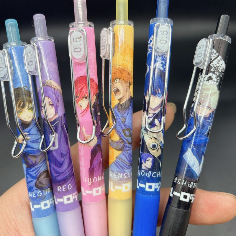 6pcs 핫 애니메이션 블루 락 시리즈 0.5mm 젤  - Cosplay Prop Blueprints 리뷰 및 가격