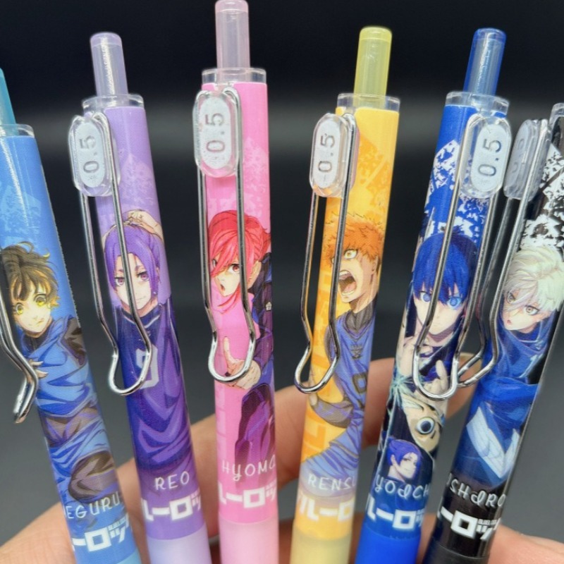 6pcs 핫 애니메이션 블루 락 시리즈 0.5mm 젤  - Cosplay Prop Blueprints 리뷰 및 가격