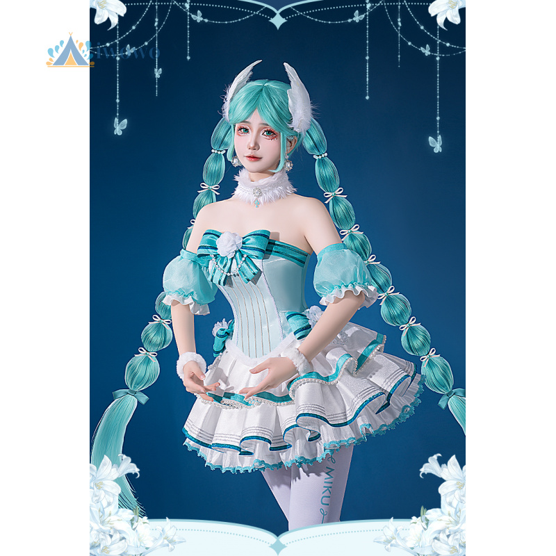 애니메이션 프로젝트 세카이 코스프레 미쿠 의상 백조의  - Fishbones Cosplay Prop 리뷰 및 가격