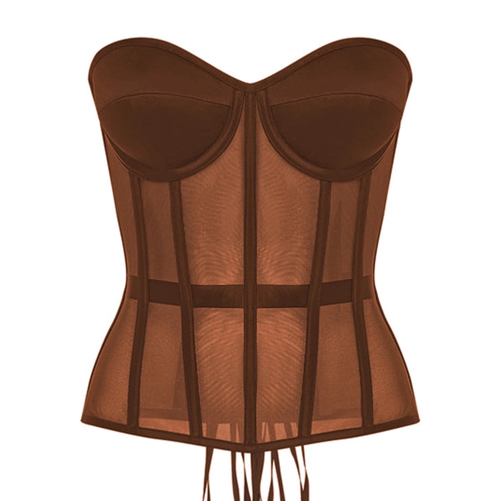 여성 코르셋 Bustier 탑 섹시한 브래지어 투명 메 - Boning Corset Steel 리뷰 및 가격