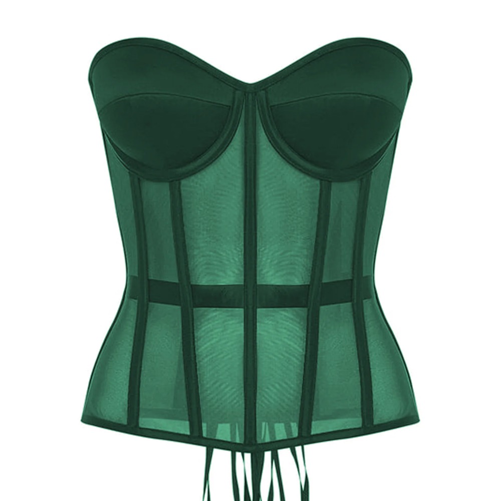 여성 코르셋 Bustier 탑 섹시한 브래지어 투명 메 - Boning Corset Steel 리뷰 및 가격