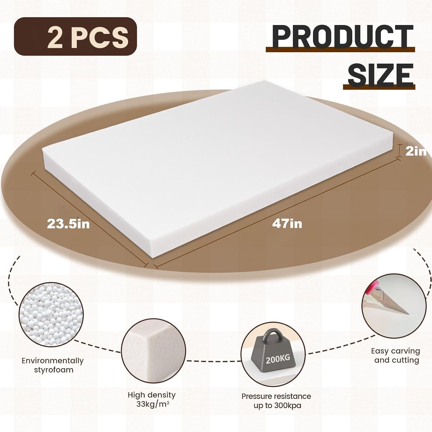 고밀도 XPS 대형 폼보드, 2개입, 47x23.5x2 - Easy Cosplay Prop 리뷰 및 가격