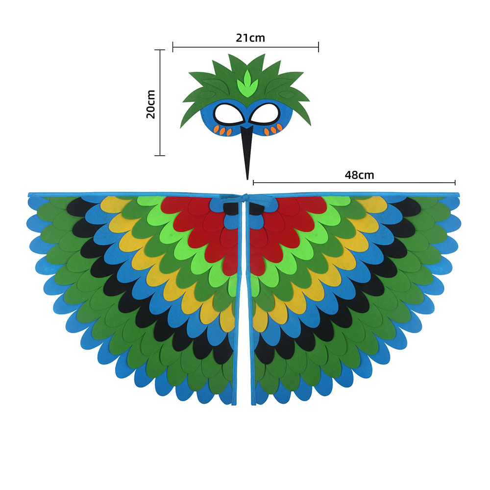 귀여운 올빼미 날개 의상 동물 공작 무늬 펠트 망토와  - Cosplay Prop Pattern 리뷰 및 가격