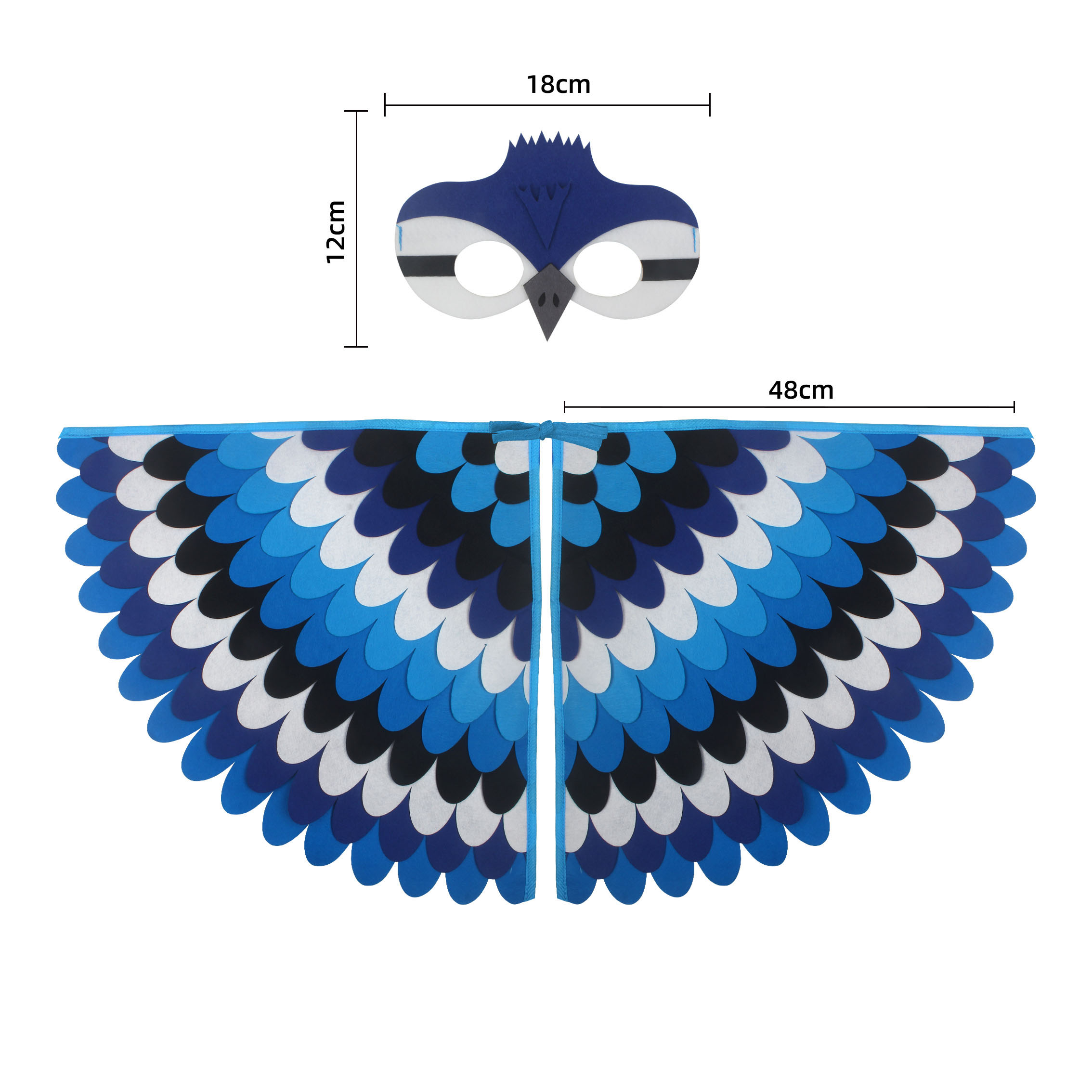 귀여운 올빼미 날개 의상 동물 공작 무늬 펠트 망토와  - Cosplay Prop Pattern 리뷰 및 가격